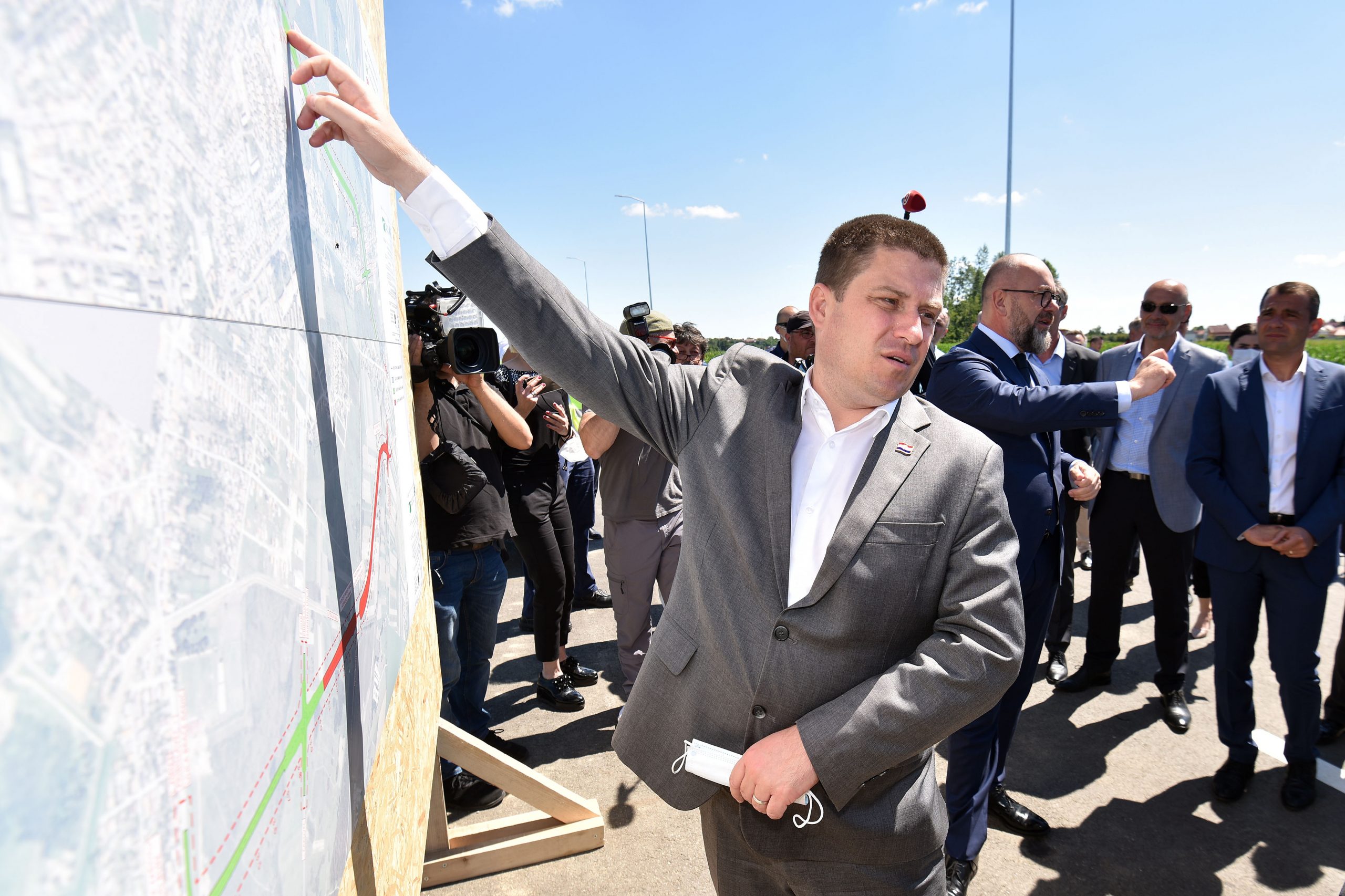 13.07.2020., Cakovec - Ministar mora, prometa i infrastrukture Oleg Butkovic pustio u promet prvu fazu sjeverne obilaznice Grada Cakovca.
Photo: Vjeran Zganec Rogulja/PIXSELL