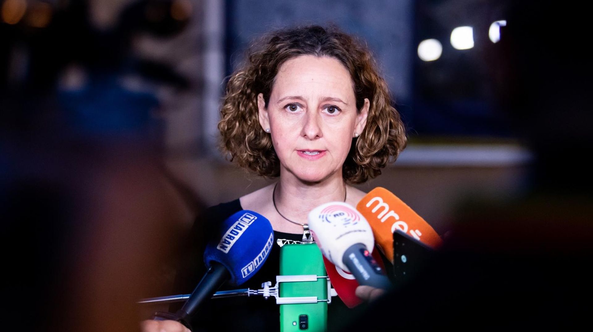 14.07.2020., Split - Svecano otvorenje 66. Splitskog ljeta na Peristilu. 
Ministrica kulture Nina Obuljen Korzinek
Photo: Milan Sabic/PIXSELL