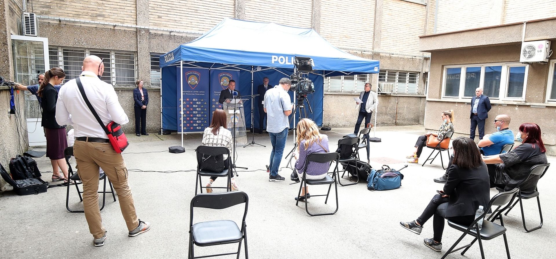 16.07.2020., Zagreb - Konferencija za medije Nacionalnog stozera civilne zastite oko korona virusa odrzana je sjedistu Ministarstva unutarnjih poslova Republike Hrvatske. Alemka Markotic, Davor Bozinovic, Vili Beros, Krunoslav Capak, Damir Trut. 
Photo: Goran Stanzl/PIXSELL