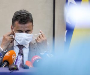 18.06.2020., Sarajevo, Bosna i Hercegovina - Konferencija za medije premijera Vlade Federacije Bosne i Hercegovine Fadila Novalica.
Photo: Armin Durgut/PIXSELL