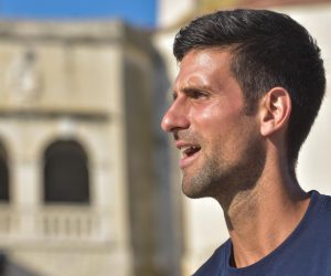 18.06.2020., Zadar - Na Forumu je odrzan Kids day teniskog susreta Adria tour. Najpoznatija imena svjetskog tenisa igrala su na Forumu sa odusevljenom djecom. Novak Djokovic.
Photo: Dino Stanin/PixSell