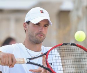 18.06.2020., Zadar - Na Forumu je odrzan Kids day teniskog susreta Adria tour. Najpoznatija imena svjetskog tenisa igrala su na Forumu sa odusevljenom djecom. Grigor Dimitrov.
Photo: Dino Stanin/PixSell