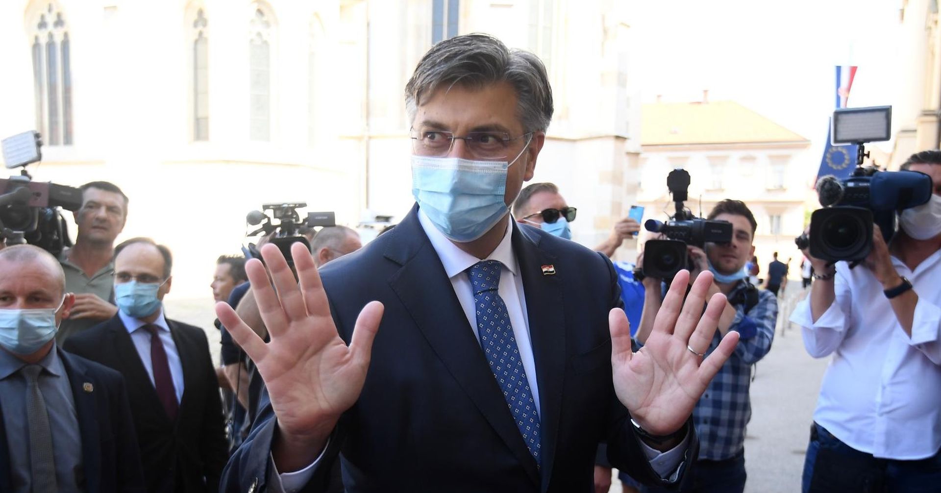 22.07.2020., Zagreb - Premijer Andrej Plenkovic dolazi na konstituirajucu sjednicu 10. saziva Hrvatskog sabora. 
Photo: Marko Lukunic/PIXSELL