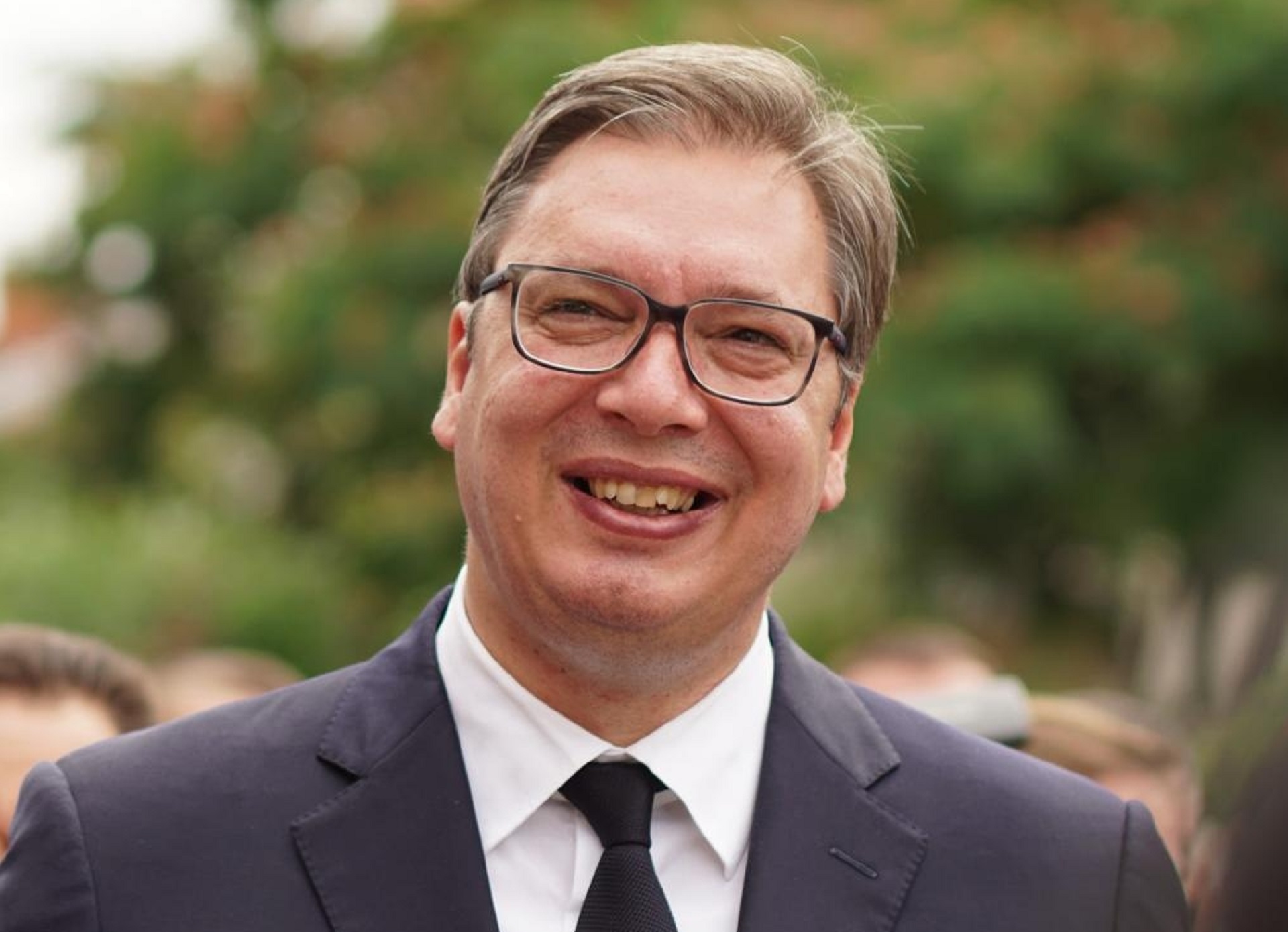 23.07.2020., Banja Luka, Bosna i Hercegovina - Aleksandar Vucic prvi put je u sluzbenoj posjeti Banja Luci kao predsjednik Srbije. Tijekom posjeta Republici Srpskoj Vucic ce ispred Republike Srbije uruciti donaciju Banja Luci i RS u vrijednosti od 2,7 milijuna eura. Vucica su na aerodromu Mahovljani docekali Milorad Dodik, clan Predsjednistva BiH, i Zeljka Cvijanovic, predsjednica RS. Vucic je sa Igorom Radojicicem posjetio i donaciju Srbije Banja Luci u naselju Petricevac u ukupnoj vrijednosti oko 800.000 eura.
Photo: Dejan Rakita/Pixsell