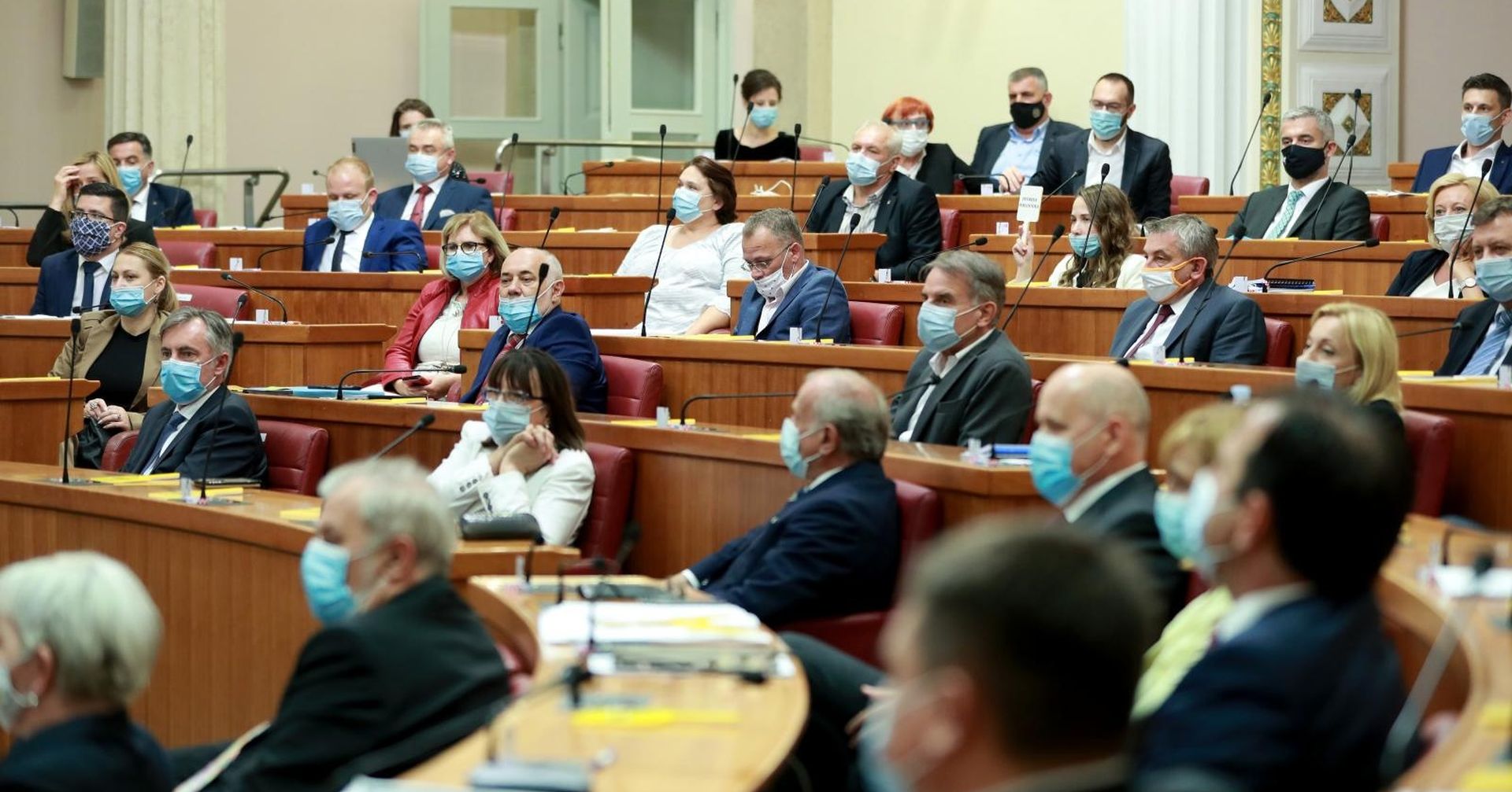 23.07.2020.Zagreb - Nakon cijelog dana rasprave: Sa 76 glasova za zastupnici podrzali novu Vladu Andreja Plenkovica. Photo: Sanjin Strukic/PIXSELL