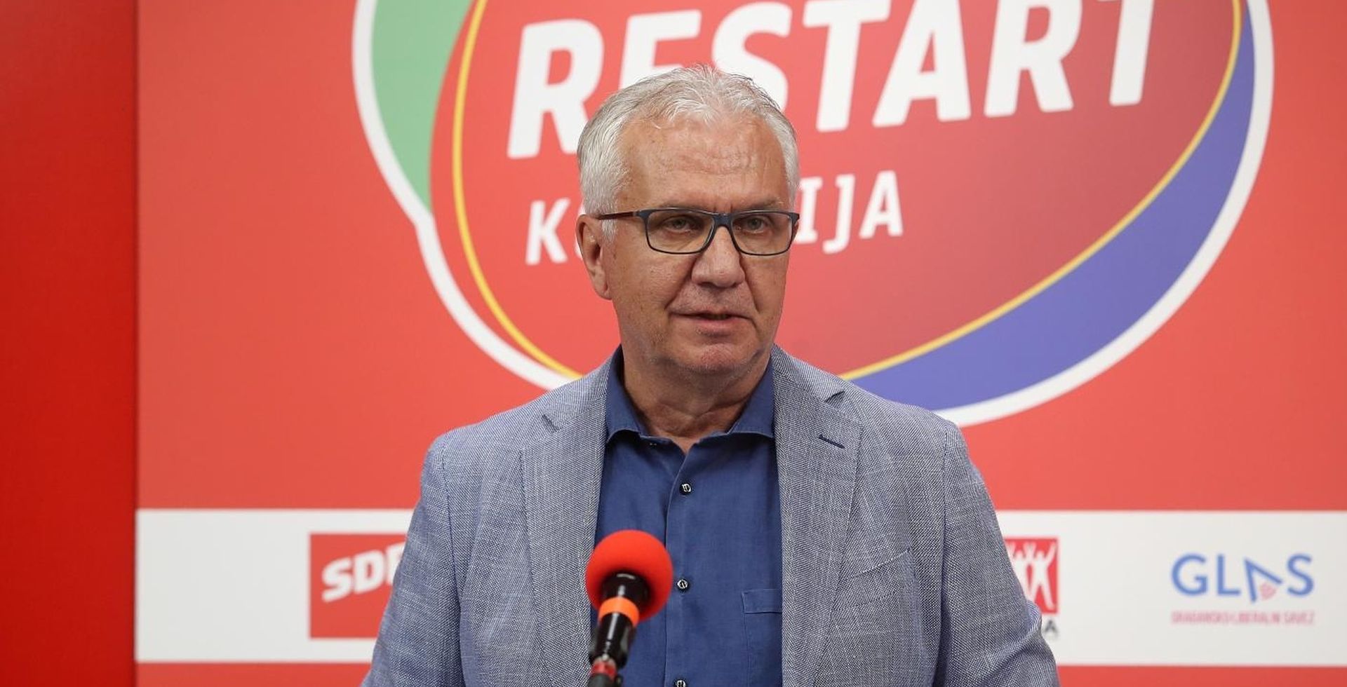 24.06.2020.,Zagreb - U prostorijama SDP-a na Iblerovom trgu odrzana je konferencija za medije Restart koalicije na temu "Andrej Plenkovic ugrozava zdravlje i sigurnost gradjana". Potpredsjednik SDP-a Rajko Ostojic Photo: Dalibor Urukalovic/PIXSELL