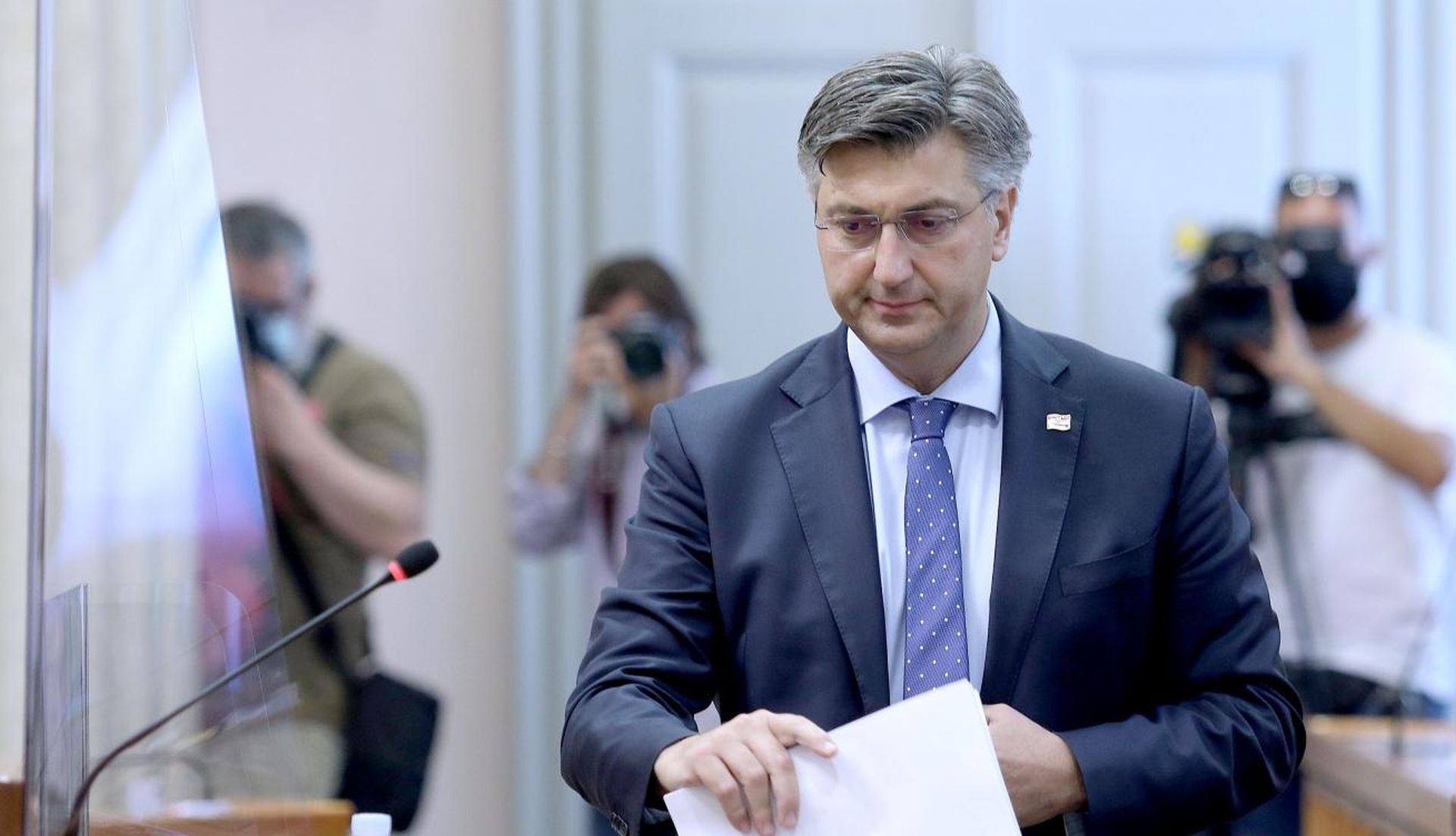 28.07.2020., Zagreb - Sabor 1. sjednicu nastavio raspravom o Zakonu o obnovi zgrada ostecenih u potresu. Zakon u Saboru predstavio je predsjednik Vlade Andrej Plenkovic. Photo: Patrik Macek/PIXSELL