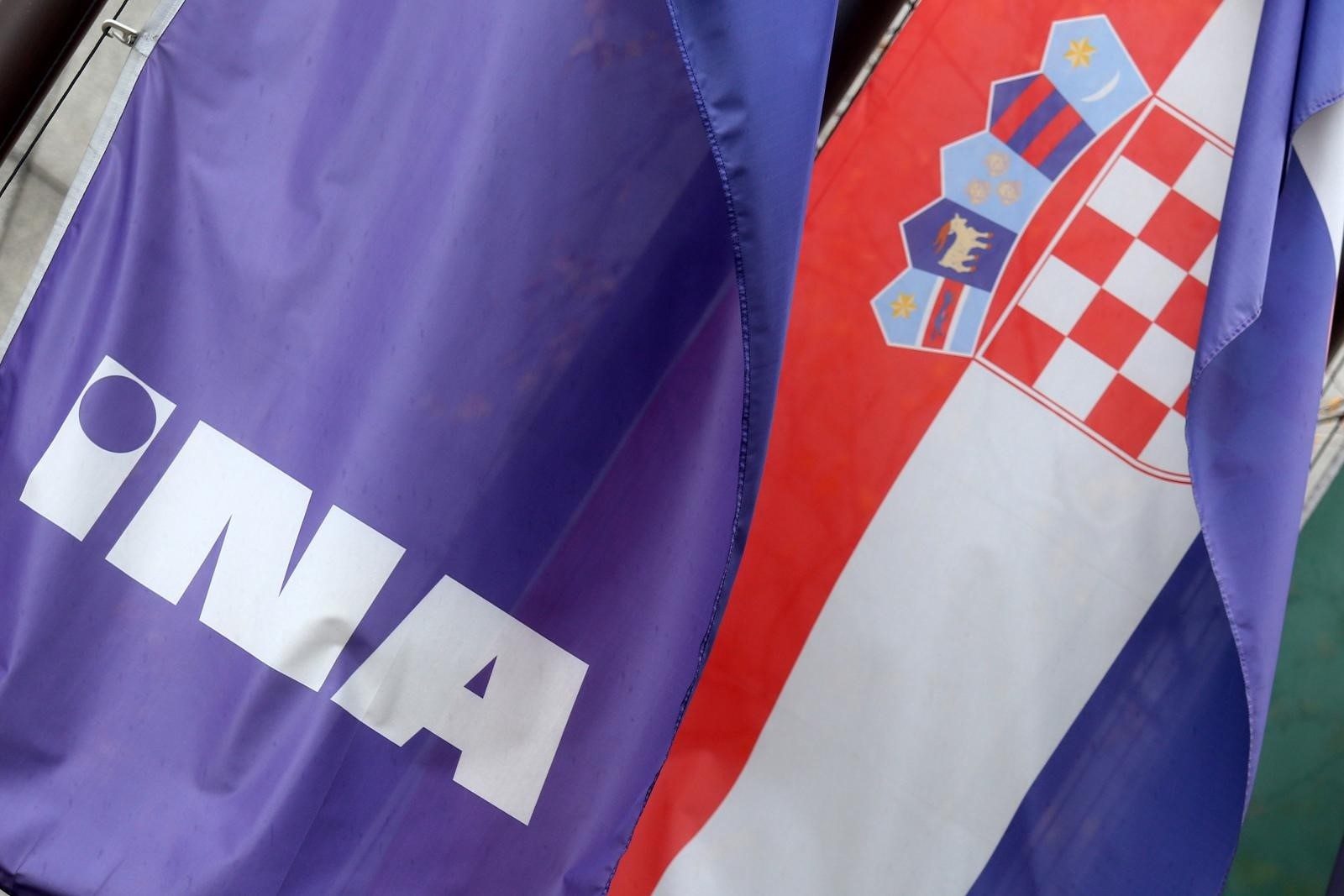 28.12.2016., Zagreb - Zastava Ine i Republike Hrvatske.
Photo: Borna Filic/PIXSELL