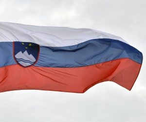 29.05.2019., Sibenik - Drzavna zastava Republike Slovenije.
Photo: Hrvoje Jelavic/PIXSELL