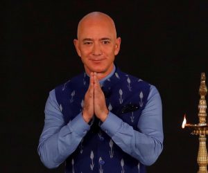 FILE PHOTO: Jeff Bezos, founder of Amazon, attends a company event in New Delhi FILE PHOTO: Jeff Bezos, founder of Amazon, attends a company event in New Delhi, India, January 15, 2020. REUTERS/Anushree Fadnavis/File Photo Anushree Fadnavis