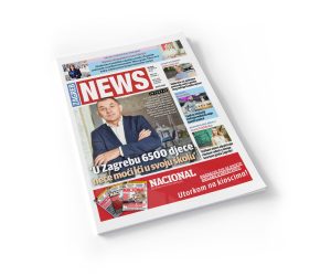 Magazine cover cut out on white Mockup