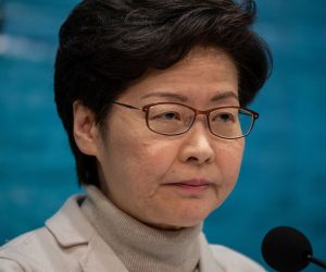 epa08590856 (FILE) - Hong Kong Chief Executive Carrie Lam speaks during a press conference in Hong Kong, China, 03 February 2020 (reissued 08 August 2020). According to media reports on 07 August 2020, the US Treasury instituted sanctions on Hong Kong Chief Executive Carrie Lam, in response to her part in China's recent imposition of a National Security Law which curbs democratic processes in the territory. Ten other officials from mainland China and Hong Kong were also included in the sanctions.  EPA/JEROME FAVRE