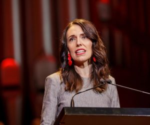 epa08590947 New Zealand Prime Minister Jacinda Ardern speaks during the Labour Party campaign launch in Auckland, New Zealand, 08 August 2020. New Zealand's parliament has adjourned ahead of the 19 September election.  EPA/DAVID ROWLAND AUSTRALIA AND NEW ZEALAND OUT