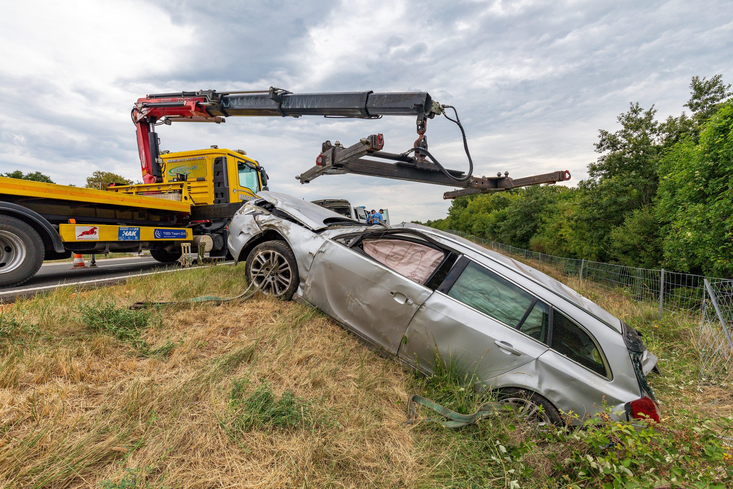 02.08.2020.., Vodnjan - 
Prometna nesreca s jednom poginulom osobom na ipslilonu u blizini odmorista Bale u smjeru Pule . 
Photo: Srecko Niketic/PIXSE.LL