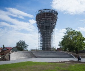 03.05.2019., Vukovar - Predsjednik Vlade Andrej Plenkovic obisao rekonstrukciju gradjevine Vodotoranj Vukovar u Memorijalno spomen obiljezje Domovinskog rata. Photo: Davor Javorovic/PIXSELL