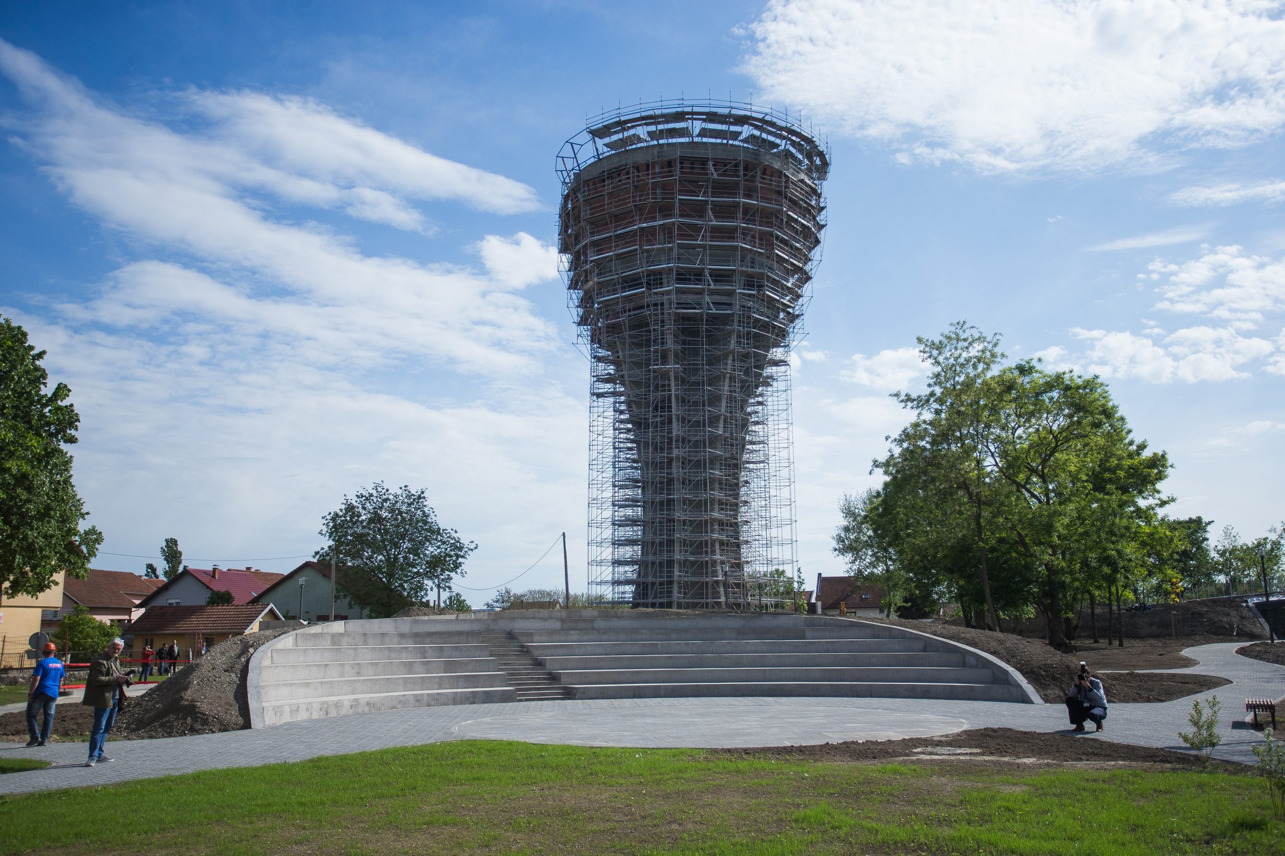 03.05.2019., Vukovar - Predsjednik Vlade Andrej Plenkovic obisao rekonstrukciju gradjevine Vodotoranj Vukovar u Memorijalno spomen obiljezje Domovinskog rata. Photo: Davor Javorovic/PIXSELL