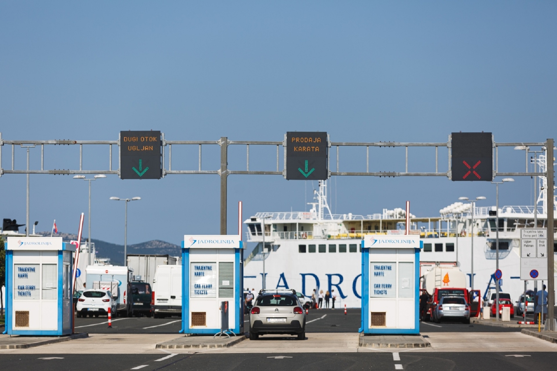 03.07.2020.,Zadar - U zadarsku luku Gazenica uplovio je novi trajekt Ugljan, koji ce ploviti na relaciji Zadar-Preko . Photo: Marko Dimic/PIXSELL