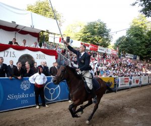 03.08.2019., Sinj - Nadmetanje za Coju uoci 304. Sinjske alke. Sinjska alka je hrvatska viteska igra.  
Photo: Miranda Cikotic/PIXSELL