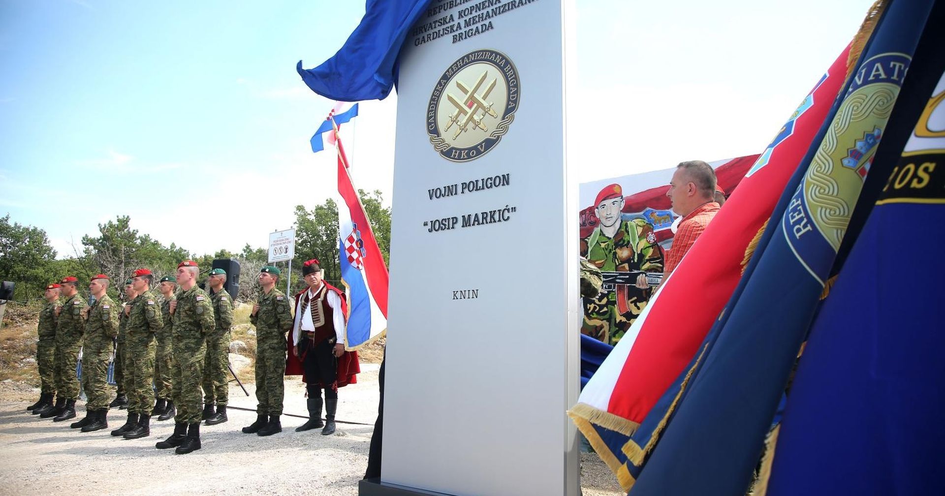 03.08.2020., Knin - Svecanost povodom preimenovanja vojnog poligona "Crvena zemlja" u vojni poligon "Josip Markic". Photo: Dusko Jaramaz/PIXSELL