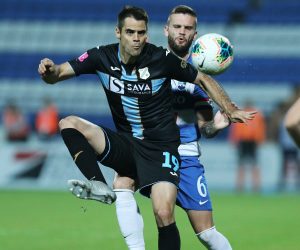 03.11.2019., Osijek , Stadion Gradski vrt - Hrvatski Telekom Prva liga,14 kolo, NK Osijek - HNK Rijeka. Franko Andrijasevic; Ante Majstorovic Photo: Davor Javorovic/PIXSELL