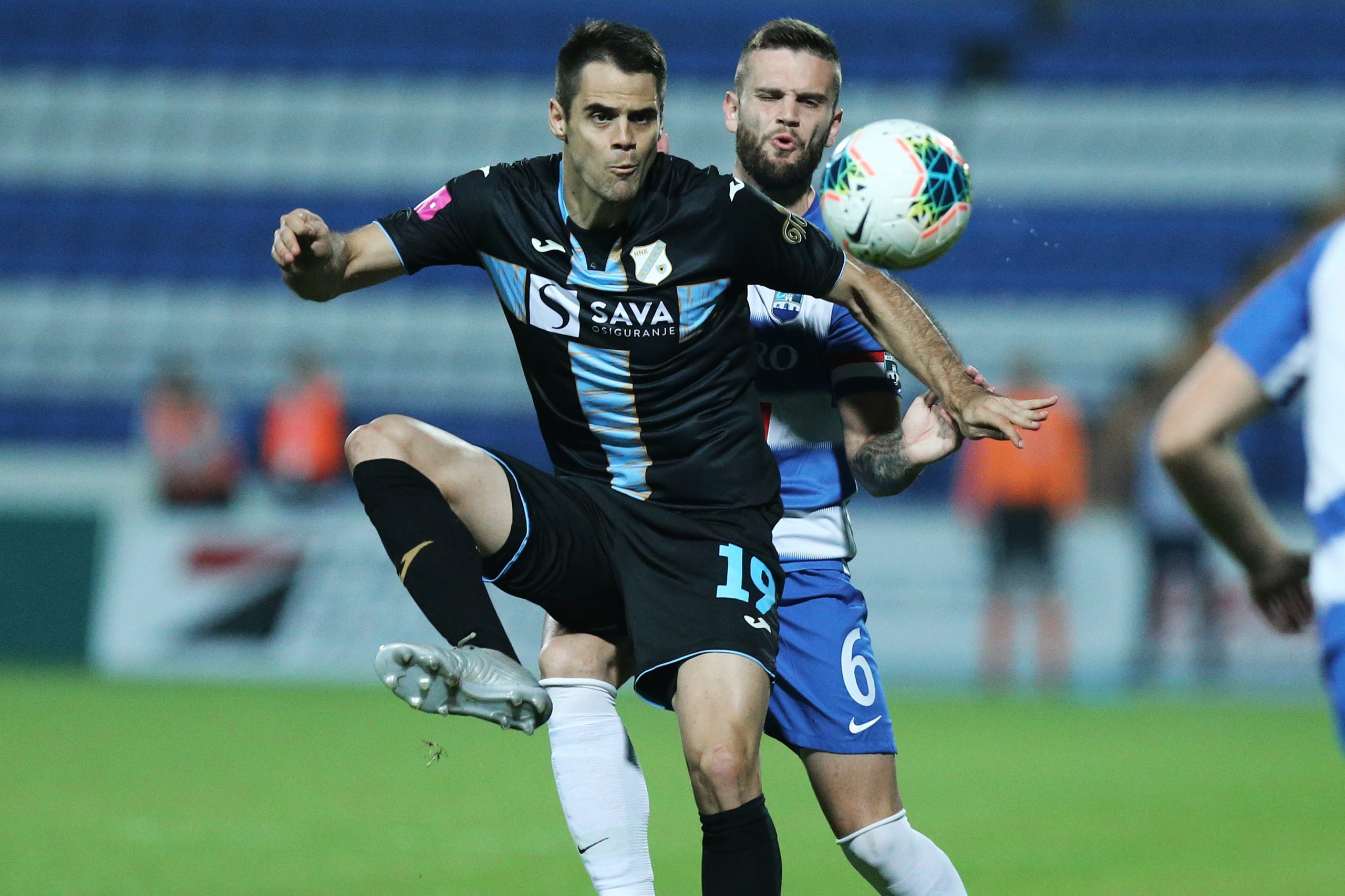 03.11.2019., Osijek , Stadion Gradski vrt - Hrvatski Telekom Prva liga,14 kolo, NK Osijek - HNK Rijeka. Franko Andrijasevic; Ante Majstorovic Photo: Davor Javorovic/PIXSELL