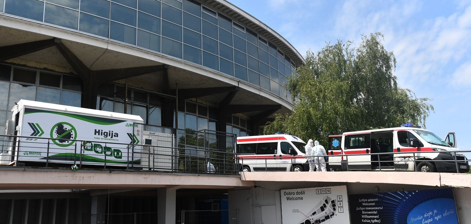 04.06.2020., Beograd, Srbija - Privremena bolnica na Beogradskom sajmu kapaciteta preko 3000 kreveta danas ce biti zatvorena, a pacijenti ce biti prebaceni u Mladenovac. Photo: Srdjan Ilic/PIXSELL
