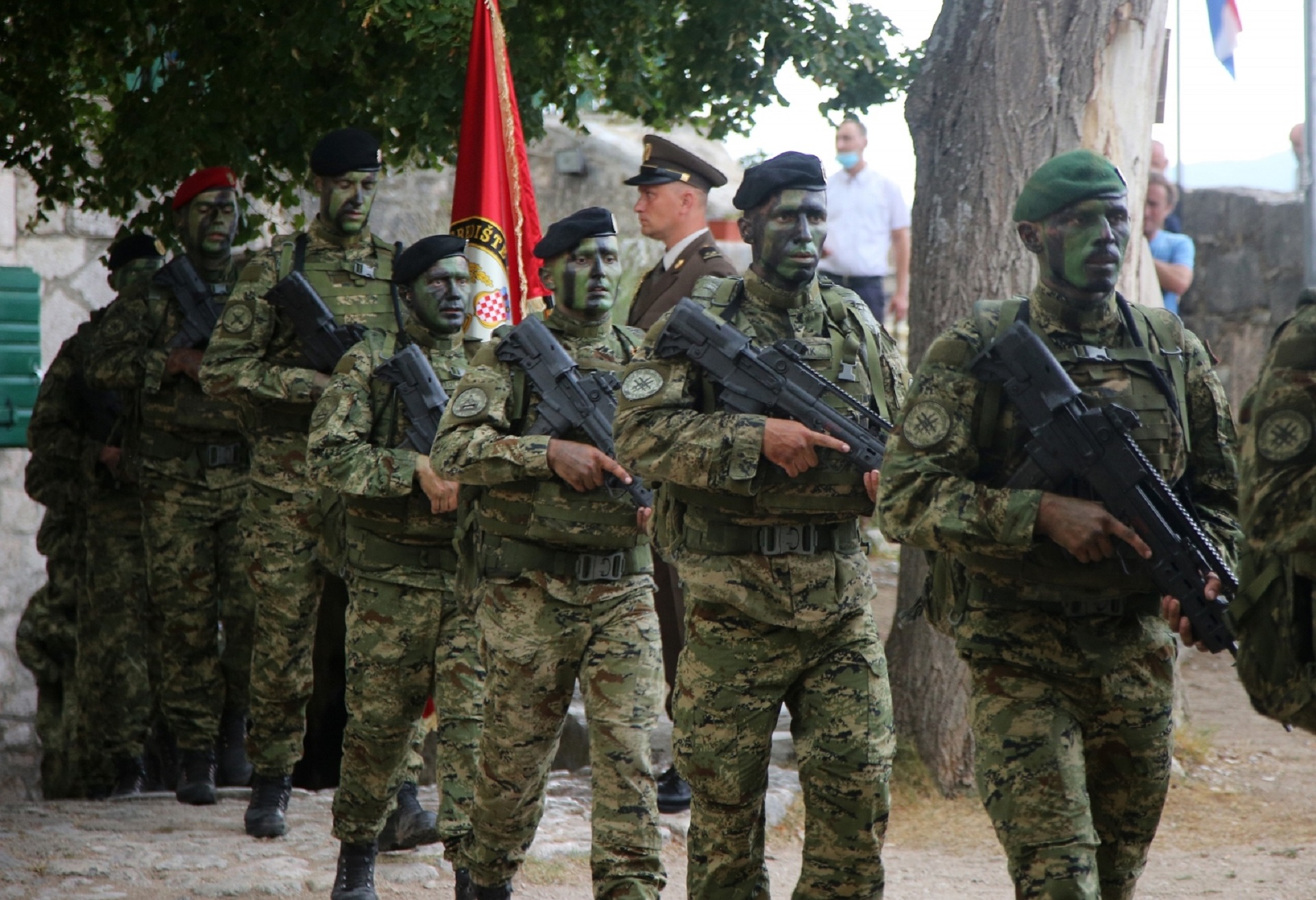 04.08.2020., Knin - Na kninskoj tvrdjavi odrzala se zavrsna svecanost obuke 2. narastaja za razvoj vodja "Marko Babic"
Photo: Dusko Jaramaz/PIXSELL