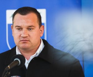 06.04.2020 Zadar - Redovno izvjesce za medije stozera civilne zastite u Zadru. Sime Vickovic Photo: Marko Dimic/PIXSELL