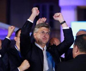 05.07.2020., Zagreb - Docek izbornih rezultata u stozeru HDZ-a u Arheoloskom muzeju. Pobjednicki govor Andreja Plenkovica

Photo: Sanjin Strukic/PIXSELL