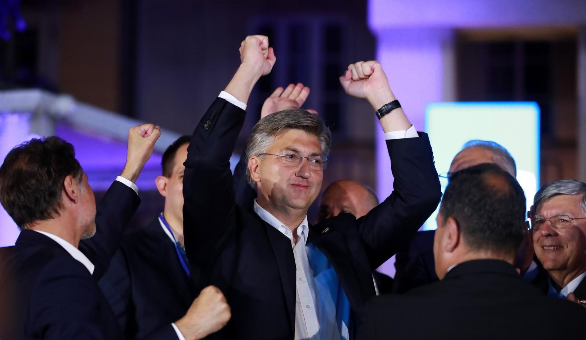 05.07.2020., Zagreb - Docek izbornih rezultata u stozeru HDZ-a u Arheoloskom muzeju. Pobjednicki govor Andreja Plenkovica

Photo: Sanjin Strukic/PIXSELL