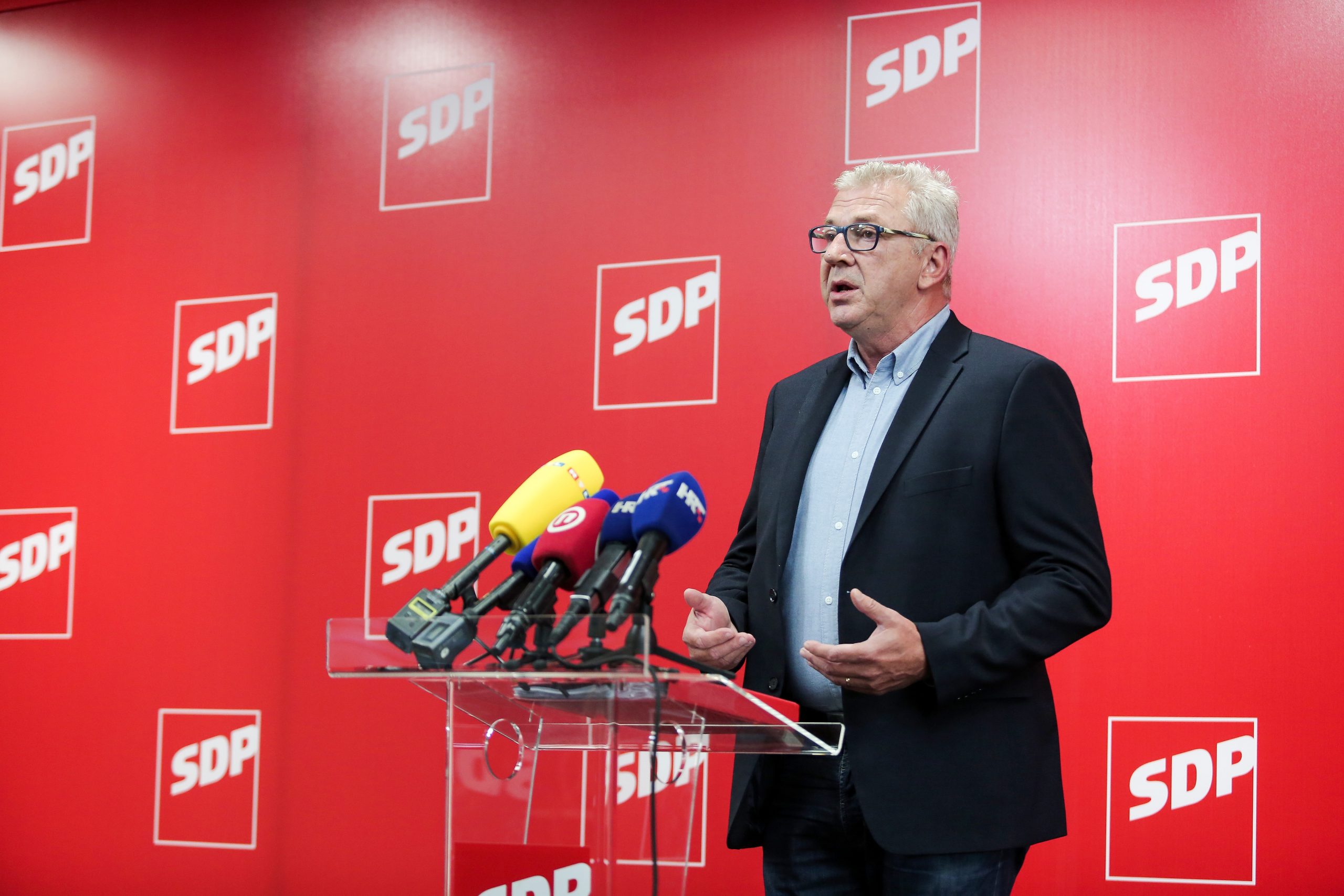 11.08.2020., Zagreb - Konferencija za medije o reformi u policiji na kojoj je govorio predsjednik SDP-a Splitsko-dalmatinske zupanije i bivsi ministar Ranko Ostojic. Photo: Emica Elvedji/PIXSELL