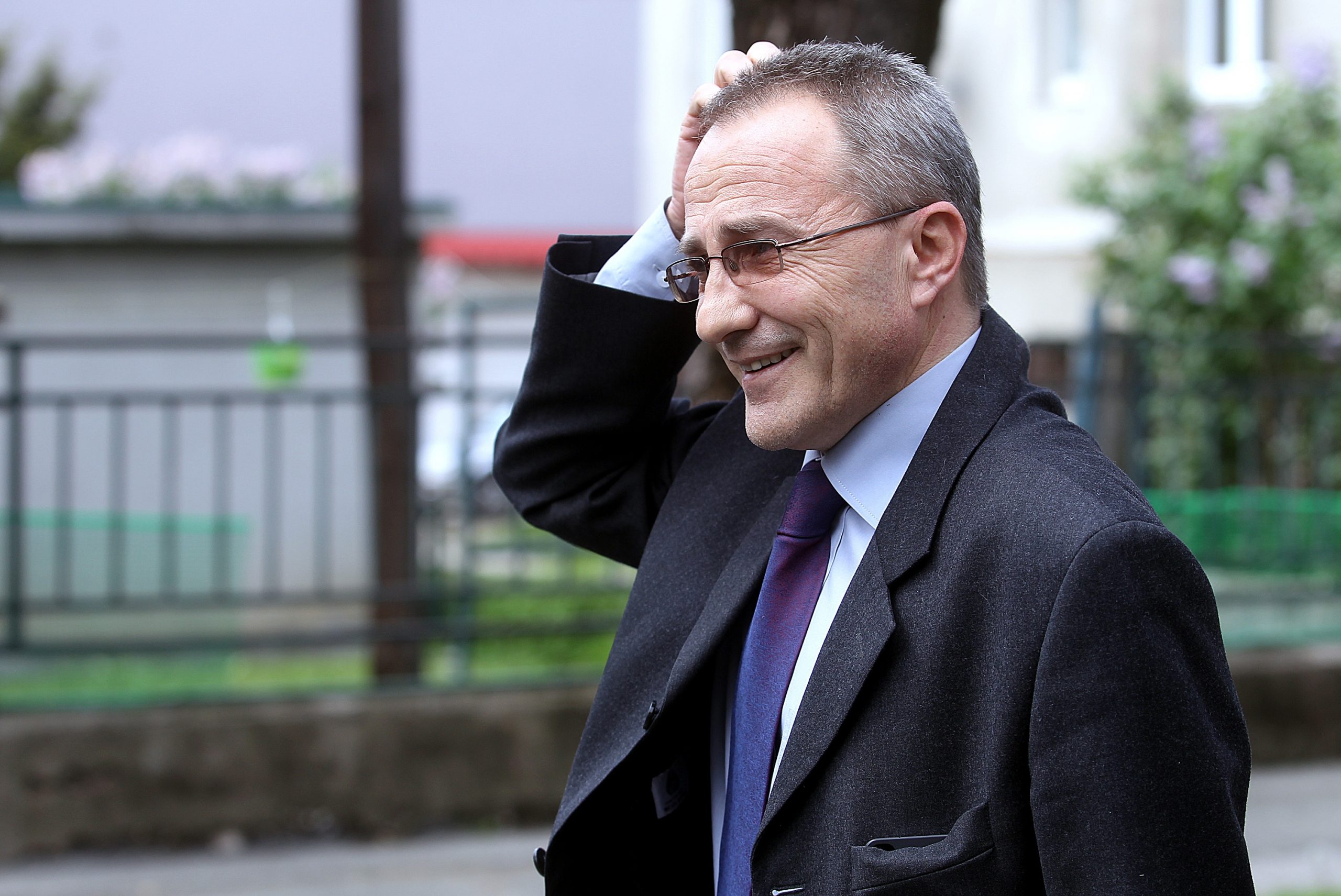 18.04.2012., Zagreb - Nakon 14. redovite sjednice Izvrsnog odbora Hrvatskog nogometnog saveza na kojoj se raspravljalo o prijedlogu Udruge prvoligasa o zabrani odlaska gostujucih navijaca na prvenstvene utakmice Prve HNL odrzana je konferencije za novinare. Josip Brezni povjerenik za natjecanje Udruge prvoligasa odlazi iz HNS-a. 
Photo: Goran Stanzl/PIXSELL