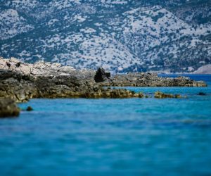 12.08.2020., Otok Pag - Velebitski kanal je morski kanal u Jadranskom moru. Dug je 144 km, s dubinom do 106 m. Podvelebitski kanal karakteristican je po snaznim udarima bure, cije strujanje nerijetko ometa i normalnu pomorsku plovidbu. Photo: Sandra Simunovic/PIXSELL