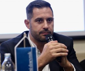 12.10.2019., Podstrana - Druga medjunarodna konferencija Kralj Artur i Lucije Kast u Podstrani u hotelu Le Meriden Lav. Panel diskusija u organizaciji Vecernjeg lista i Poslovnog dnevnika uz sudjelovanje Darija Radanovica, Zdravke Svenda, Toncija Glavine, Nevena Serica, Radoslava Buzancica i modelatora Vladimira Nisevica.
Photo: Ivo Cagalj/PIXSELL