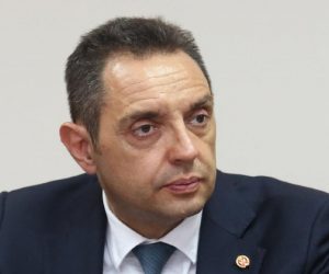 13.09.2019., Drvar, Bosna i Hercegovina - Povodom Dana sjecanja - spomen na sve srpske zrtve stradale u ratovima tijekom 20. stoljeca odrzana je akademija "Krajino moja", posvecena stradanju Srba iz zapadnokrajiskih opcina. Srbijanski ministar obrane Aleksndar Vulin Photo: Dusko Jaramaz/PIXSELL