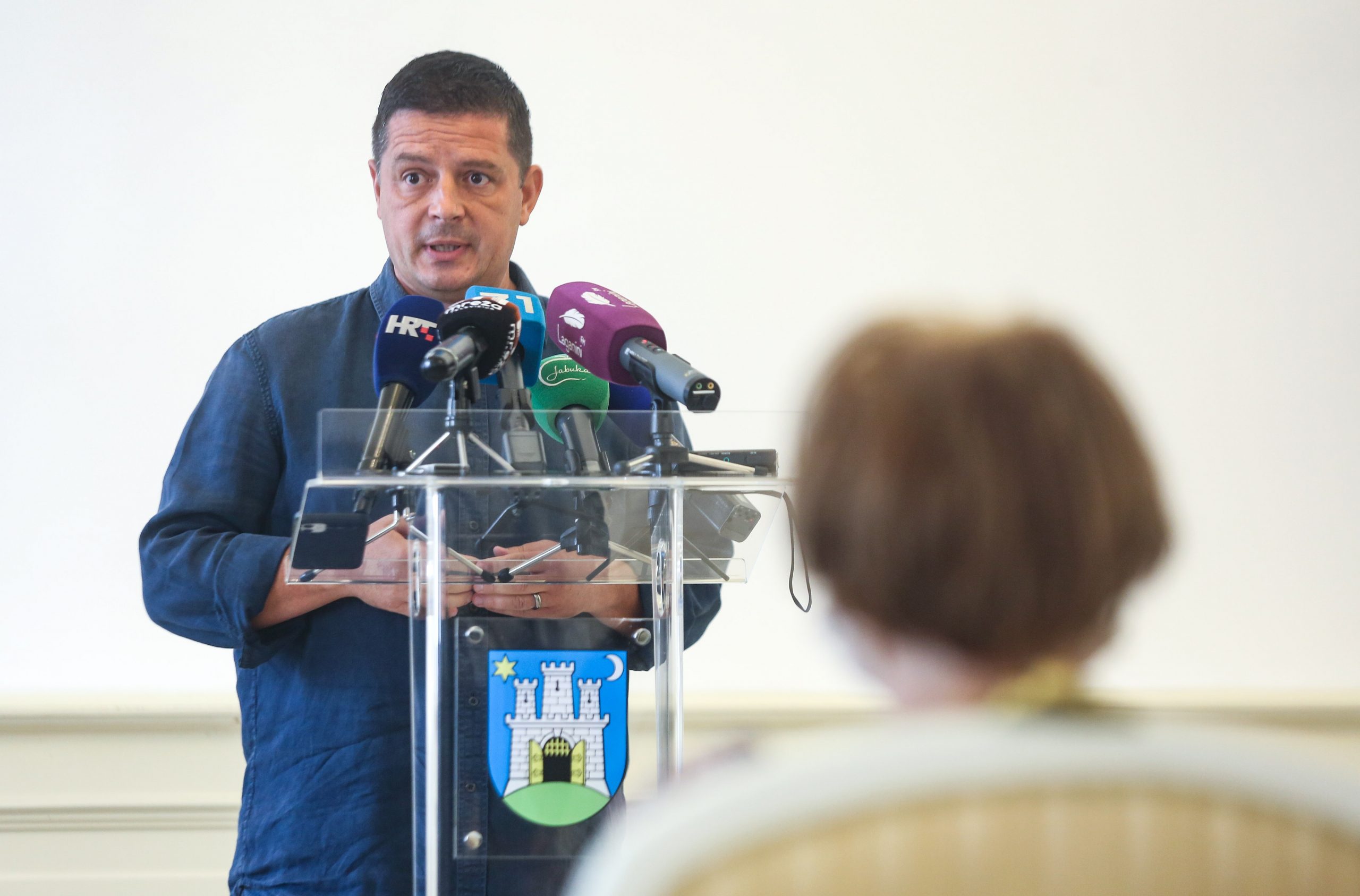14.08.2020., Zagreb -  Zastupnik Gradske skupstine grada Zagreba Tomislav Stojak na konferenciji za medije
Photo: Marin Tironi/PIXSELL