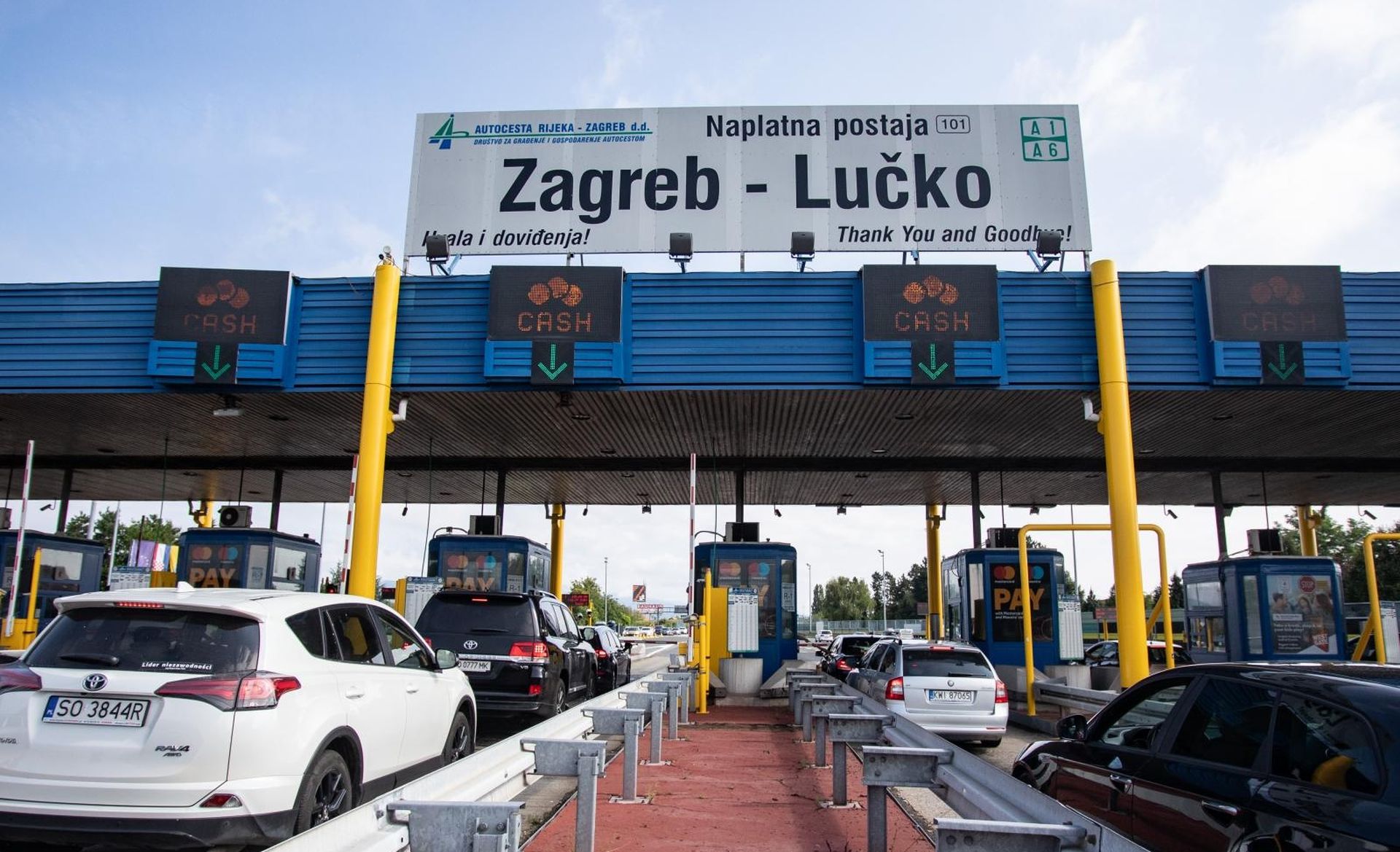 15.08.2020., Zagreb - Promet na naplatnim postajama Lucko u prijepodnevnim satima odvija se bez vecih zastoja.
Photo: Davor Puklavec/PIXSELL
