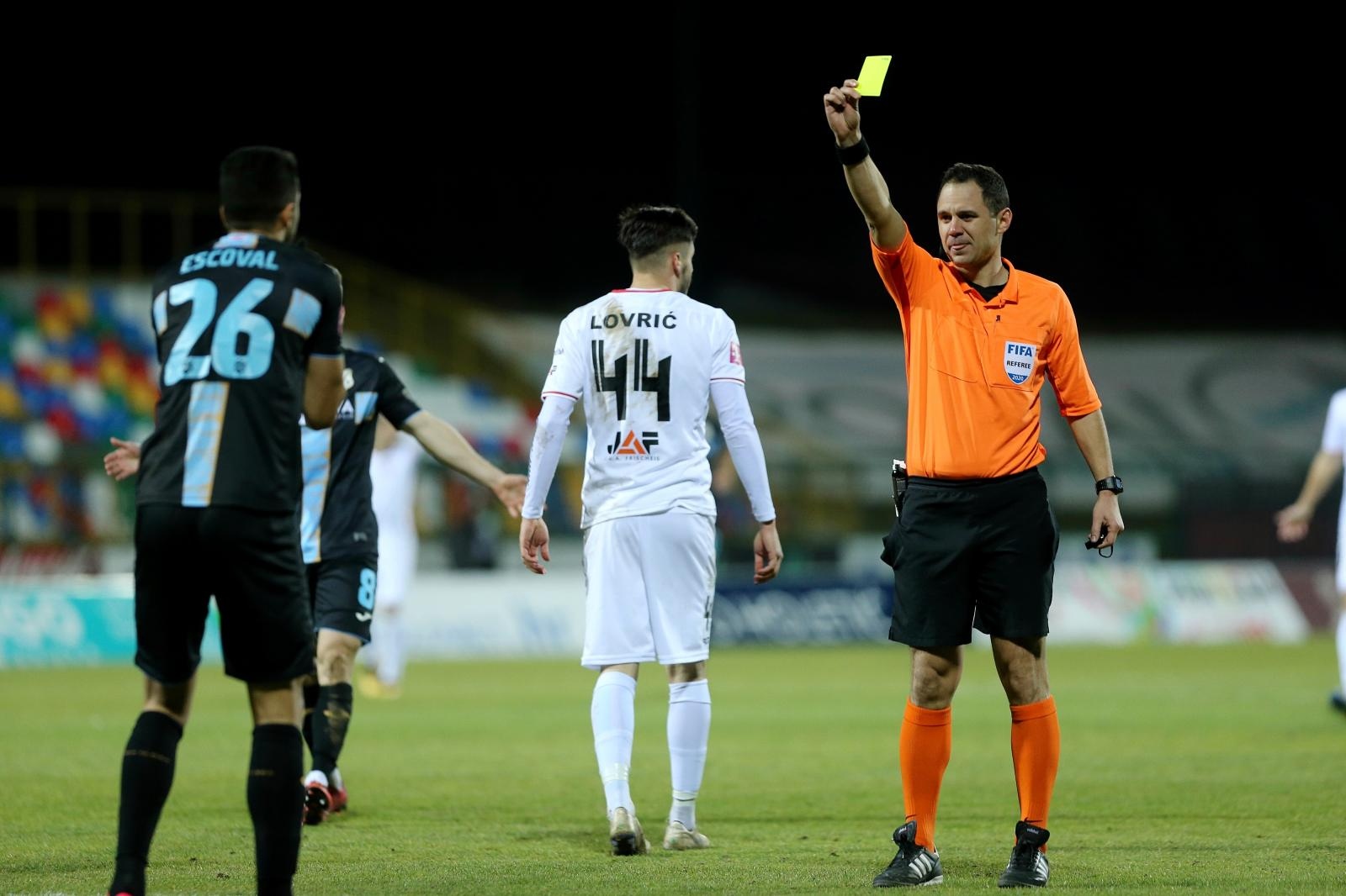 16.02.2020., Velika Gorica - Hrvatski Telekom Prva liga, 22. kolo, NK Gorica - HNK Rijeka.  Sudac Jovic Fran Photo: Dalibor Urukalovic/PIXSELL