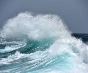 16.06.2016., Pula - Jako jugo u pulskom akvatoriju, veliki valovi svojom snagom plijenili pozornost.
Photo: Dusko Marusic/PIXSELL