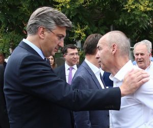 17.06.2020. Zagreb - Svecano obiljezavanje 31. obljetnice osnutka Hrvatske demokratske zajednice. Andrej Plenkovic, Damir Krsticevic. 
Photo: Matija Habljak/PIXSELL