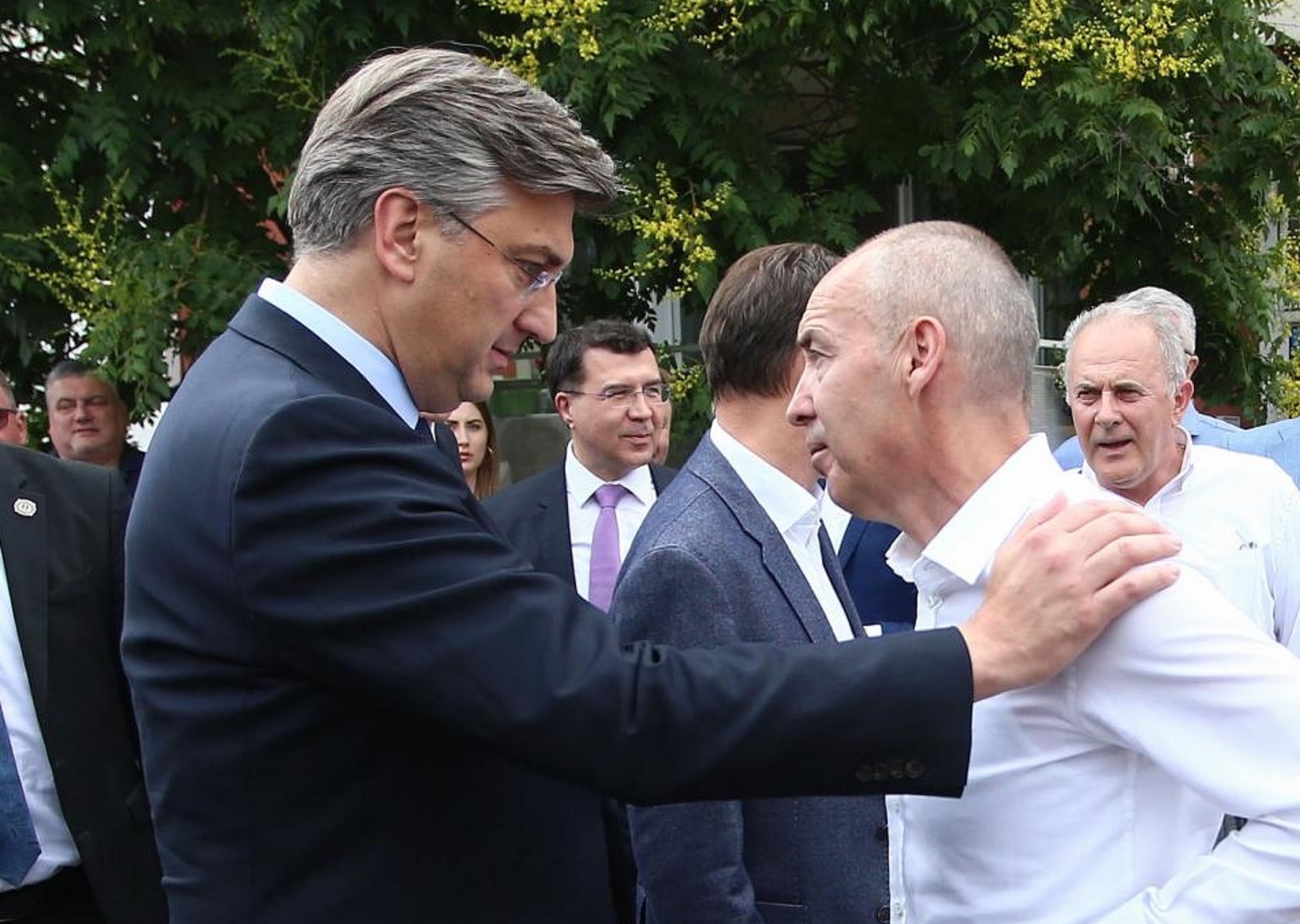 17.06.2020. Zagreb - Svecano obiljezavanje 31. obljetnice osnutka Hrvatske demokratske zajednice. Andrej Plenkovic, Damir Krsticevic. 
Photo: Matija Habljak/PIXSELL