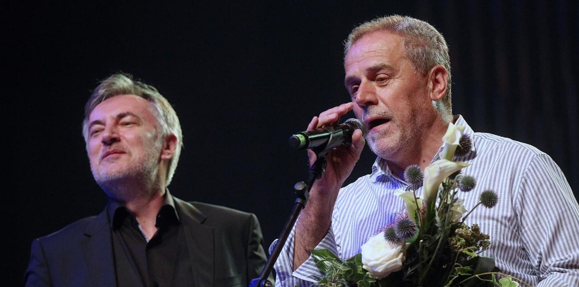 18.06.2018., Zagreb - U koncertnoj dvorani Vatroslav Lisinski odrzan je tamburaski koncert pod nazivom "Udri muski". Miroslav Skoro, Milan Bandic. Photo: Zarko Basic/PIXSELL