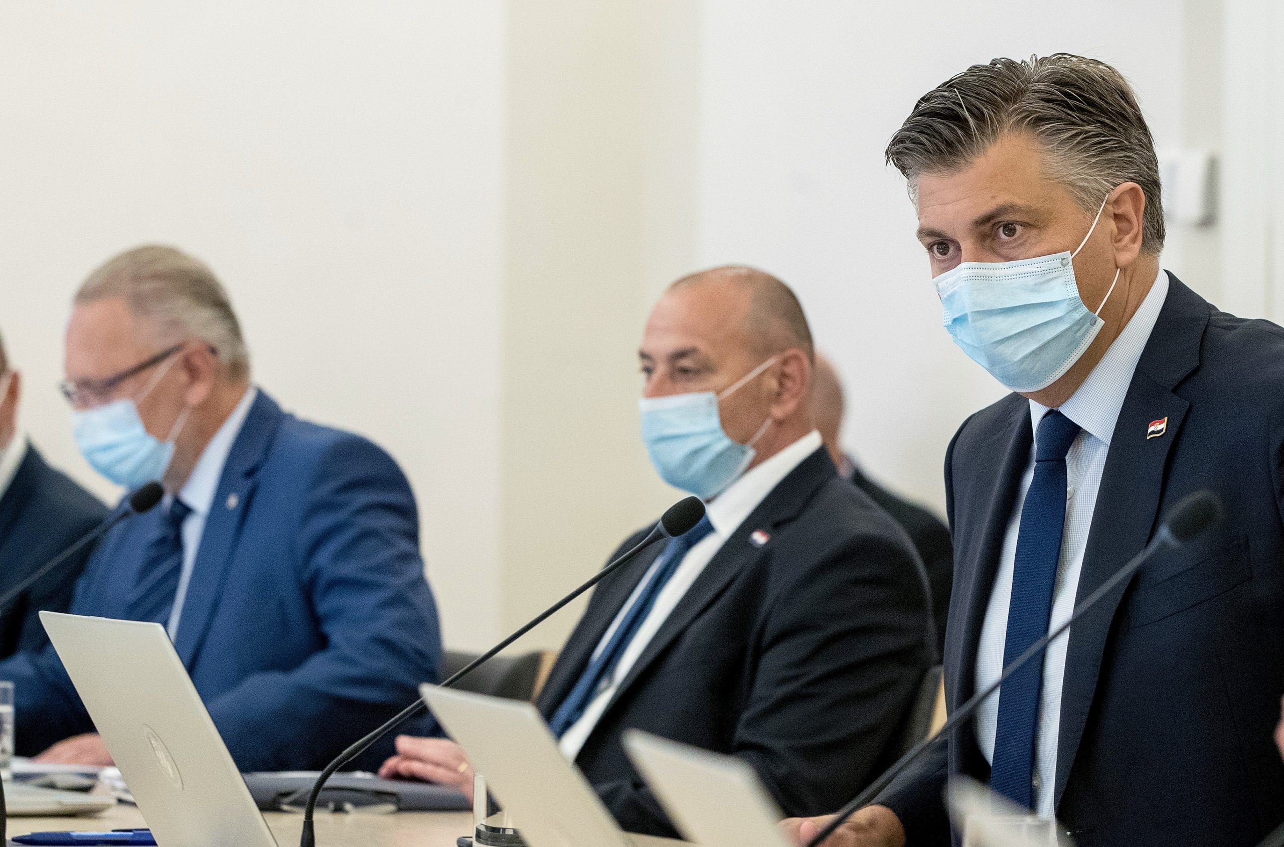 20.08.2020., Zagreb - Sjednica Vlade RH odrzana danas u Banskim dvorima.  Predsjednik Vlade RH Andrej Plenkovic.
Photo: Igor Kralj/PIXSELL