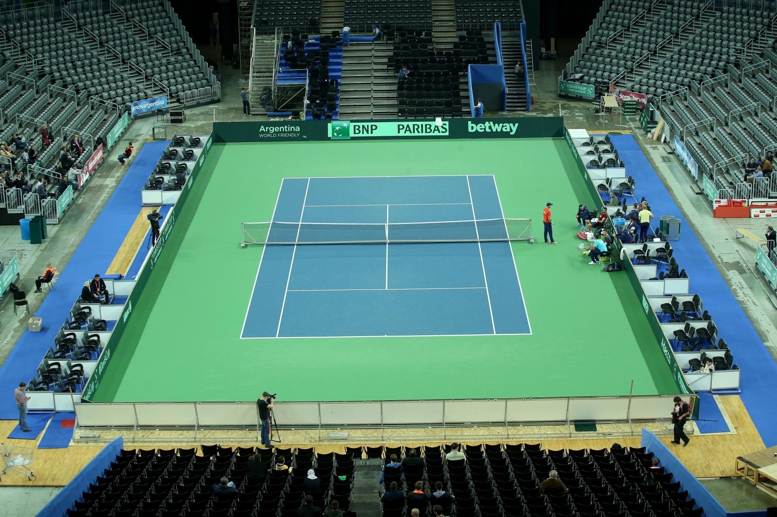 21.11.2016., Zagreb - Trening hrvatske Davis cup reprezentacije pred navijacima u Areni Zagreb. 
Photo: Igor Kralj/PIXSELL