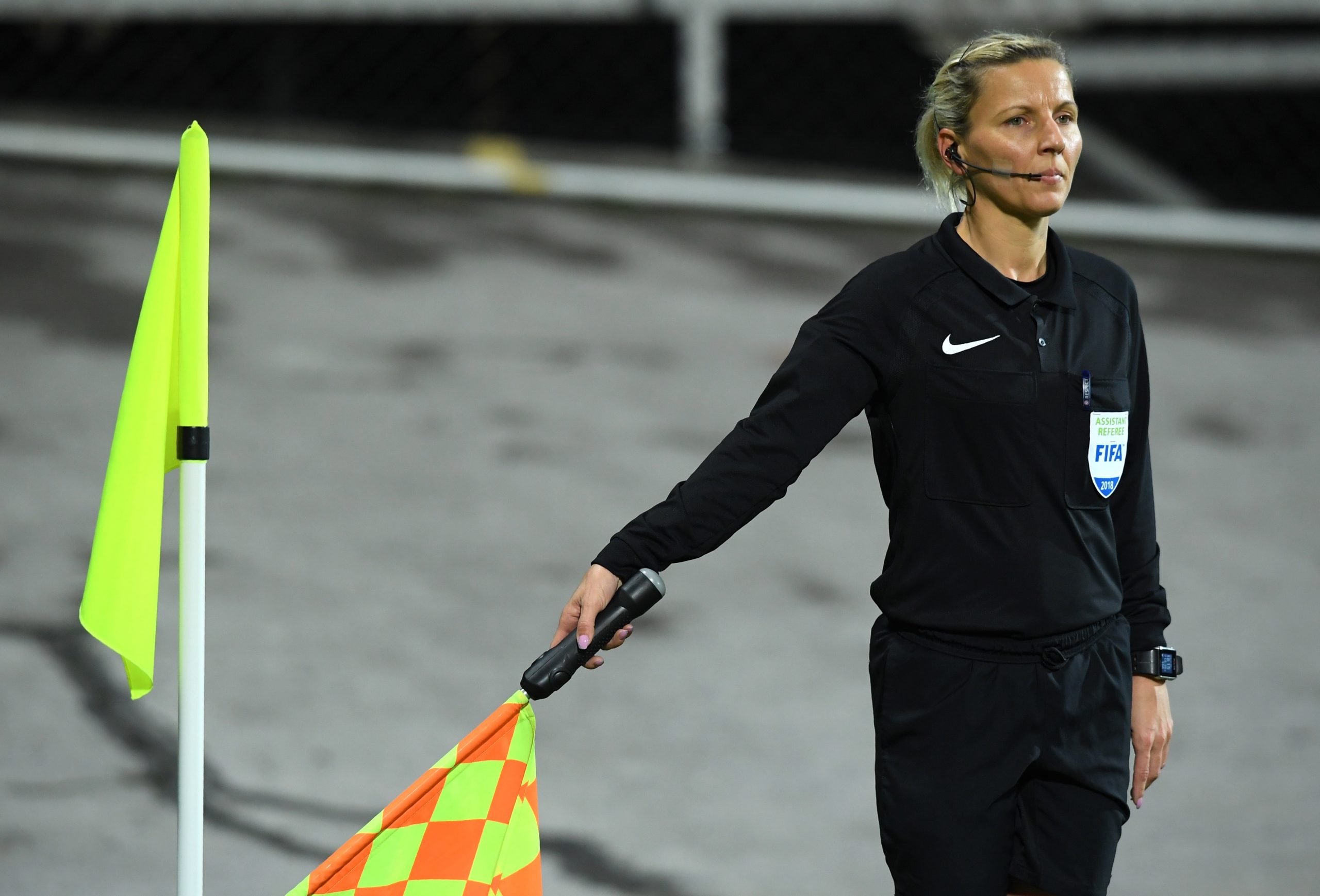 Zagreb: Sanja Rođak Karšić, prva pomoćna sutkinja na utakmici Rudeša i Zaprešića 23.11.2018., Zagreb - Hrvatski telekom Prva liga, 15. kolo, NK Rudes- NK Inter Zapresic. Prva pomocna sutkinja Sanja Rodjak Karsic iz Podravskih Sesveta. 
Photo: Marko LukunicPIXSELL