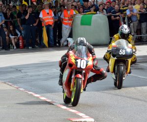 28.06.2015., Krizevci - Na najatraktivnijoj hrvatskoj gradskoj stazi Gornji grad, vozena je tradicionalna Moto utrka Velika nagrada Krizevaca u organizaciji Moto kluba i Auto moto kluba Krizevci, a pod pokoroviteljstvom Vlade Republike Hrvatske. Rijec je o medjunarodnoj utrci koja se boduje za Prvenstvo Hrvatske i HAK kup, a zbog svoje zahtjevnosti i atraktivnosti vozaci je vole pa se i ove godine prijavio veliki broj natjecatelja u brzincima klase 125 ccm, 600 sst (super stock), 1000 sst te oldtimerima klase I, II, III, IV, V, VI i VII. Photo: Damir Spehar/PIXSELL