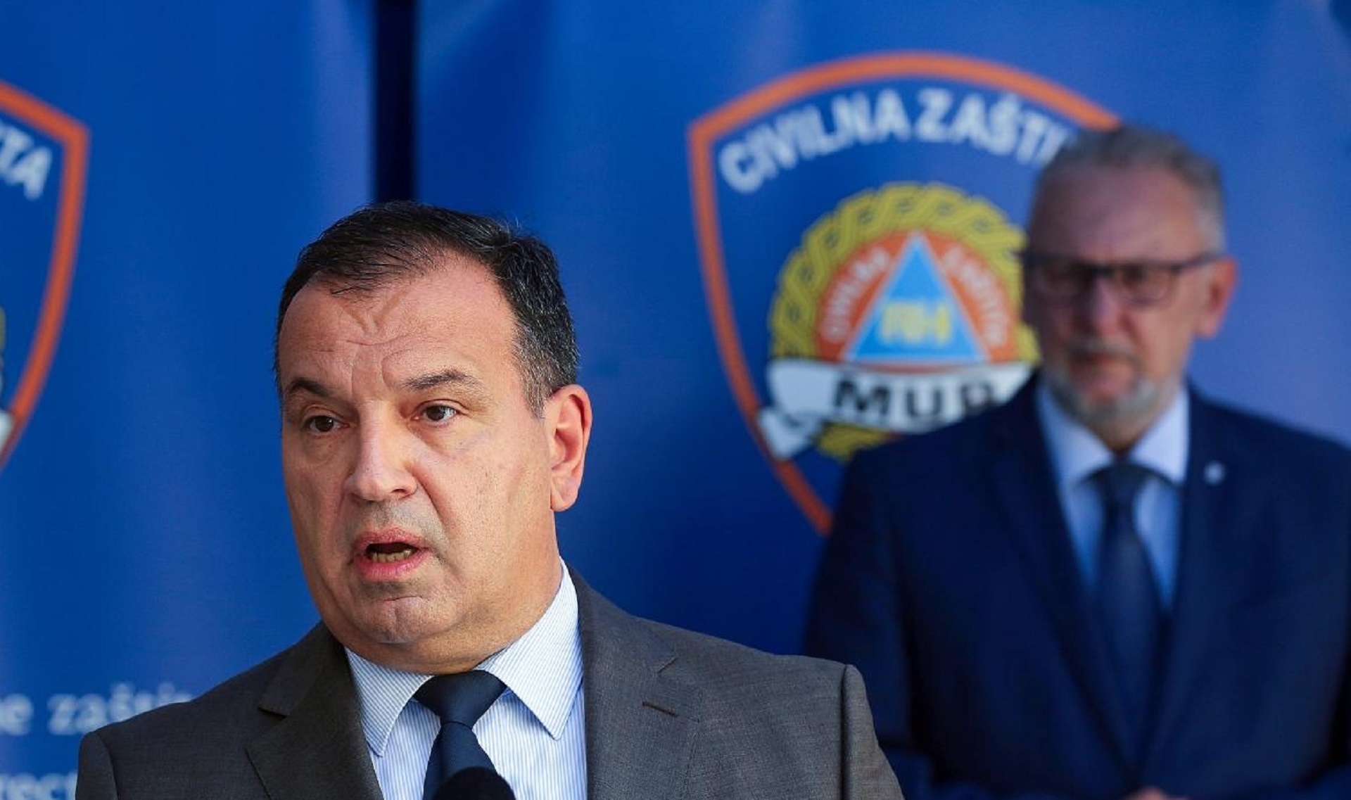 29.07.2020., Zagreb - Nacionalni stozer civilne zastite odrzao je konferenciju za medije ispred sjedista Ministarstva unutarnjih poslova o najnovijim detaljima sirenja koronavirusa u Hrvatskoj. Ministar zdravstva Vili Beros. Photo: Davor Pongracic/CROPIX/POOL/PIXSELL