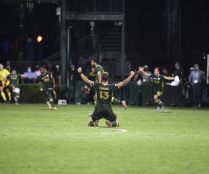 MLS: MLS IS BACK Final-Orlando City SC at Portland Timbers Aug 11, 2020; Orlando, FL, Orlando, FL, USA;  Portland Timbers defender Dario Zuparic (13) celebrates after defeating Orlando City at ESPN Wide World of Sports Complex. Mandatory Credit: Douglas DeFelice-USA TODAY Sports Douglas DeFelice