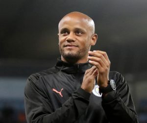 FILE PHOTO: Vincent Kompany's Testimonial - Manchester City Legends v Premier League All-Stars FILE PHOTO: Soccer Football - Vincent Kompany's Testimonial - Manchester City Legends v Premier League All-Stars - Etihad Stadium, Manchester, Britain - September 11, 2019   Vincent Kompany applauds fans after the match      Action Images via Reuters/Carl Recine/File Photo Carl Recine