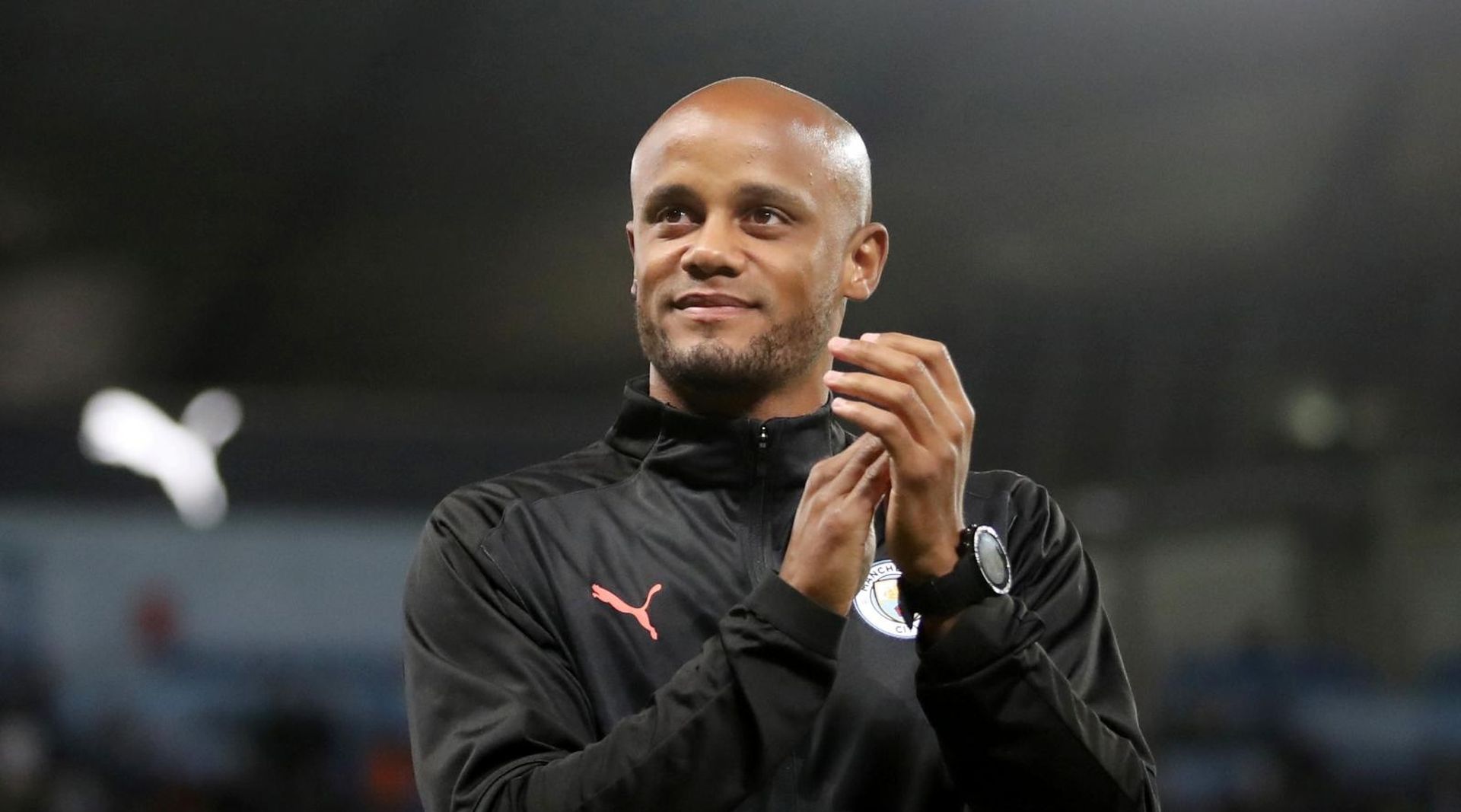 FILE PHOTO: Vincent Kompany's Testimonial - Manchester City Legends v Premier League All-Stars FILE PHOTO: Soccer Football - Vincent Kompany's Testimonial - Manchester City Legends v Premier League All-Stars - Etihad Stadium, Manchester, Britain - September 11, 2019   Vincent Kompany applauds fans after the match      Action Images via Reuters/Carl Recine/File Photo Carl Recine